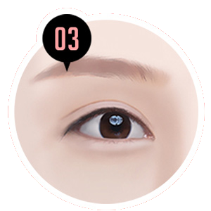 ภาพประกอบดวงตา ขั้นตอน STEP 03 ความสวย UP Ten Minute Natural Adhesion